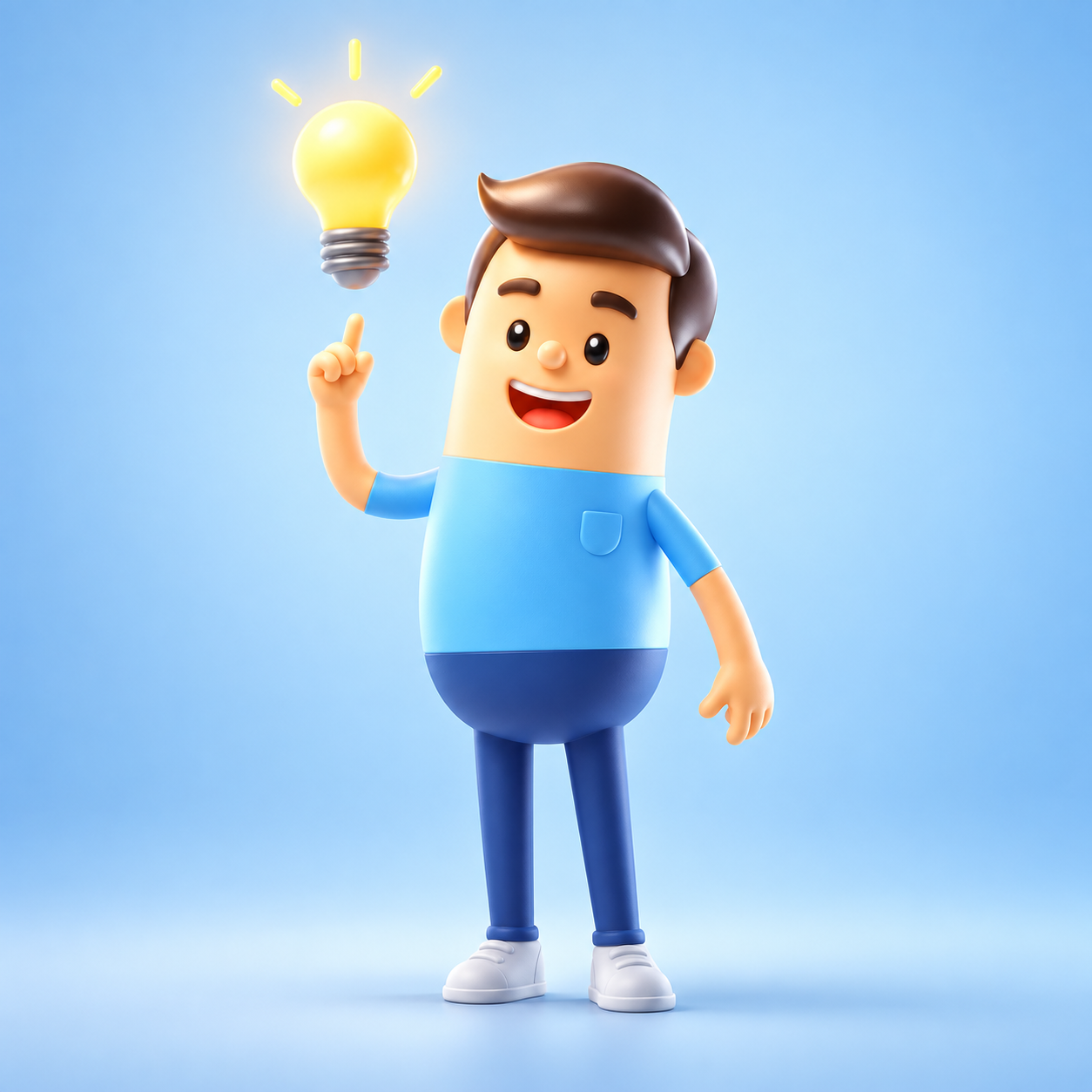 Guy: Personaje con una bombilla sobre el dedo